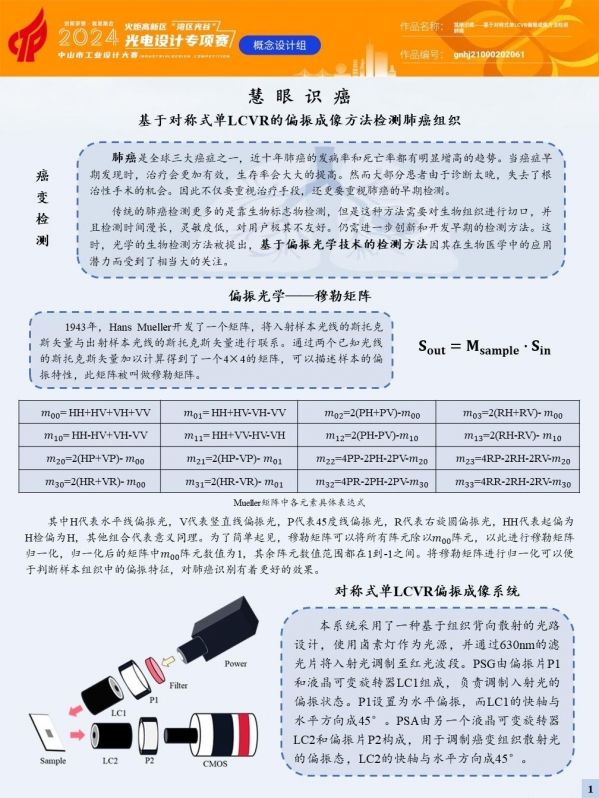 铜奖-16353-GN-ZB-gnhj21000202061-慧眼识癌——基于对称式单LCVR偏振成